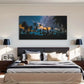 Tropical Palm Trees Landscape Wall Art Canvas Office Home Room Framed 80x45cm