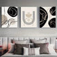 3pcs Abstract Mid Century Modern Boho Wall Art Canvas Framed 40x60cm - High Quality Print 100% Australian Made Wall Canvas Ready to Hang