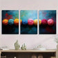 3pcs Vibrant Colorful Yarn Balls Metal Print Ready to Hang Art