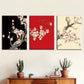 3pcs Featuring Plum Blossoms Floral Designs  Wall Art Set Canvas Framed 40x60cm - High Quality Print 100% Australian Made Wall Canvas Ready to Hang