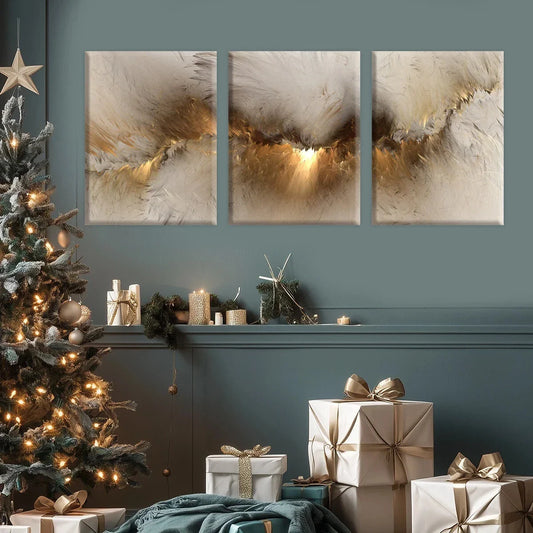 3pcs Abstract Fantasy Modern Elegant Metal Print Ready to Hang Art
