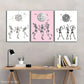 3pcs Halloween Mural Elegant Disco Ball Aesthetic Metal Print Ready to Hang Art