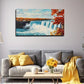 Scenic Spots Fall Waterfall Wall Art Canvas Office Home Room Framed 80x45cm