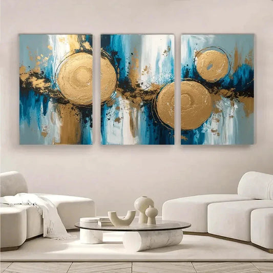 3pcs fashionable and elegant large Metal Print Ready to Hang Art