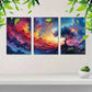 3pcs Colorful Landscape with Tree Design Canvas Framed 40x60cm - High Quality Print 100% Australian Made Wall Canvas Ready to Hang
