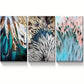 3pcs Feather Modern Decor  Metal Print Ready to Hang Art
