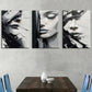 3pcs  woman abstract art portrait Metal Print Ready to Hang Art