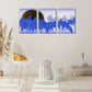 3pcs Sika deer, golden mountains, and golden trees Metal Print Ready to Hang Art