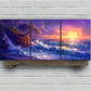3pcs Sunset Seascape Ocean Waves and Cliff Metal Print Ready to Hang Art