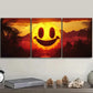 3pcs Smiling face, yellow sun in the sky  Metal Print Ready to Hang Art