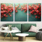 3pcs Vibrant Rustic Botanical Pink Roses Floral Metal Print Ready to Hang Art
