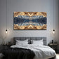 Modern Abstract Blue Beige Wall Art Canvas Office Home Room Framed 120x60cm