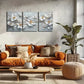 3pcs  Beautiful Blooming White Flowers Wall Art Set Canvas Framed 40x60cm - High Quality Print 100% Australian Made Wall Canvas Ready to Hang