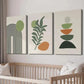3pcs Boho Style Scandinavian Leaf Wall Art Set Canvas Framed 40x60cm - High Quality Print 100% Australian Made Wall Canvas Ready to Hang