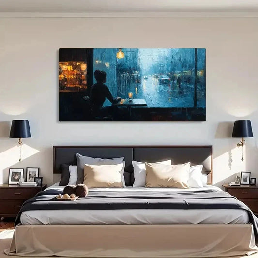 The Essence Of Solitude Night Wall Art Canvas Office Home Room Framed 120x60cm
