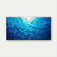 Abstract Ocean Scene Wall Art Canvas Office Home Room Framed 80x45cm