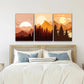 3pcs Boho Geometric Sun and Moon Metal Print Ready to Hang Art