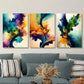 3pcs Abstract Watercolor Ink Splash Metal Print Ready to Hang Art