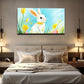 Minimalist Modern Bunny Decor Wall Art Canvas Office Home Room Framed 80x45cm
