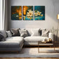3pcs Warm Flowers And Candles,  Wall Art Set Canvas Framed 40x60cm - High Quality Print 100% Australian Made Wall Canvas Ready to Hang