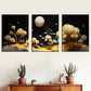 3pcs Simple abstract starry sky forest scenery   Wall Art Set Canvas Framed 40x60cm - High Quality Print 100% Australian Made Wall Canvas Ready to Hang