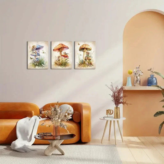 3pcs  Butterflies, And a Fairytale Theme  Metal Print Ready to Hang Art