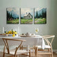 3pcs Aesthetic Cottage Meadow Wildflower  Metal Print Ready to Hang Art