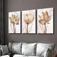 3pcs Golden Lotus Close Up Decorative Wall Art Set Canvas Framed 40x60cm - High Quality Print 100% Australian Made Wall Canvas Ready to Hang