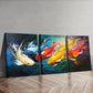 3pcs Colorful Ocean Fish Nature Perfect Wall Art Set Canvas Framed 40x60cm - High Quality Print 100% Australian Made Wall Canvas Ready to Hang