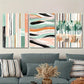 3pcs  Colorful Striped Green & Pink Prints  Metal Print Ready to Hang Art
