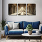 3pcs  Landscape Painting with Sunlight Inside Wall Art Set Canvas Framed 40x60cm - High Quality Print 100% Australian Made Wall Canvas Ready to Hang