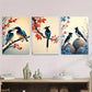 3pcs Beautiful Bird Nature Scenes Birds Modern Wall Art Set Canvas Framed 40x60cm - High Quality Print 100% Australian Made Wall Canvas Ready to Hang