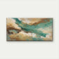 Abstract Ocean & Cloud Wall Art Canvas Office Home Room Framed 80x45cm