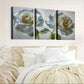 3pcs Exquisite Rose Floral Hanging Pictures Wall Art Set Canvas Framed 40x60cm - High Quality Print 100% Australian Made Wall Canvas Ready to Hang