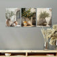 3pcs Realistic Vintage Olive & Lemon Tree Metal Print Ready to Hang Art
