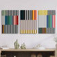 3pcs  Abstract colorful striped art painting Metal Print Ready to Hang Art