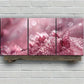3pcs Pink Bubbles Modern Butterfly Metal Print Ready to Hang Art