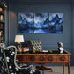 3pcs Retro Chinese Traditional Architecture Metal Print Ready to Hang Art