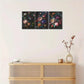 3pcs Jewel Tones Minimalist Paintings Gothic Metal Print Ready to Hang Art