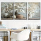 3pcs  Abstract Floral Vintage Style, Resin Metal Print Ready to Hang Art