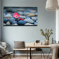 Realistic Plum Blossom on Stone Wall Art Canvas Office Home Room Framed 120x60cm