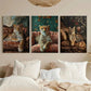 3pcs Cheetah Boho Maximalist Painting Metal Print Ready to Hang Art