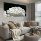 Realistic White Rose Elegant Wall Art wall canvas office home room framed 120x60cm