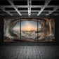 3pcs Sunset Behind Endless Waterfall Metal Print Ready to Hang Art