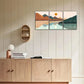 3pcs Distant Mountains and Sea Decorative Poster Metal Print Ready to Hang Art
