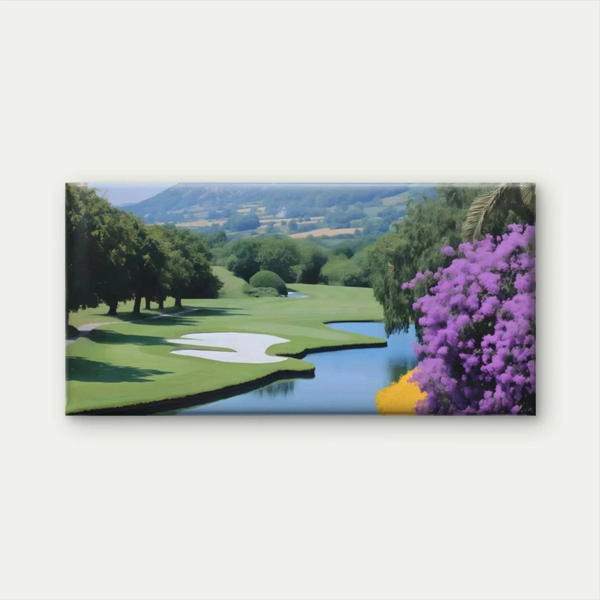 Classic Golf Course Wall Art Canvas Office Home Room Framed 80x45cm