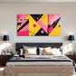 Abstract Modern Art Deco Wall Art Canvas Office Home Room Framed 120x60cm