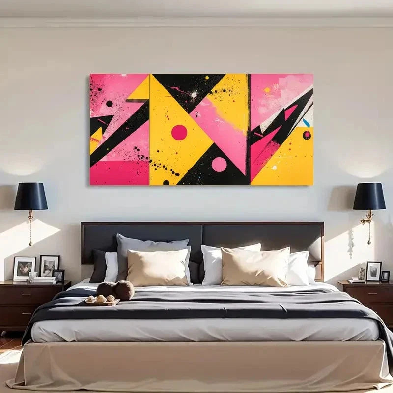 Abstract Modern Art Deco Wall Art Canvas Office Home Room Framed 120x60cm