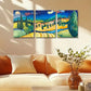 3pcs Tuscan landscape Design Metal Print Ready to Hang Art