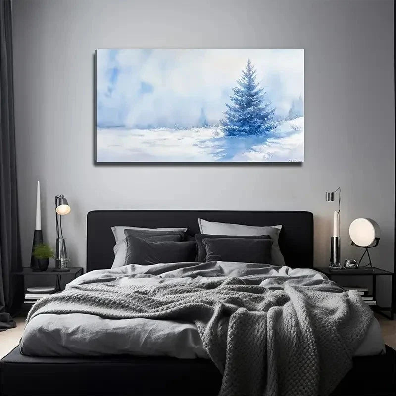 Lone Pine Tree Perfect Wall Art Canvas Office Home Room Framed 80x45cm